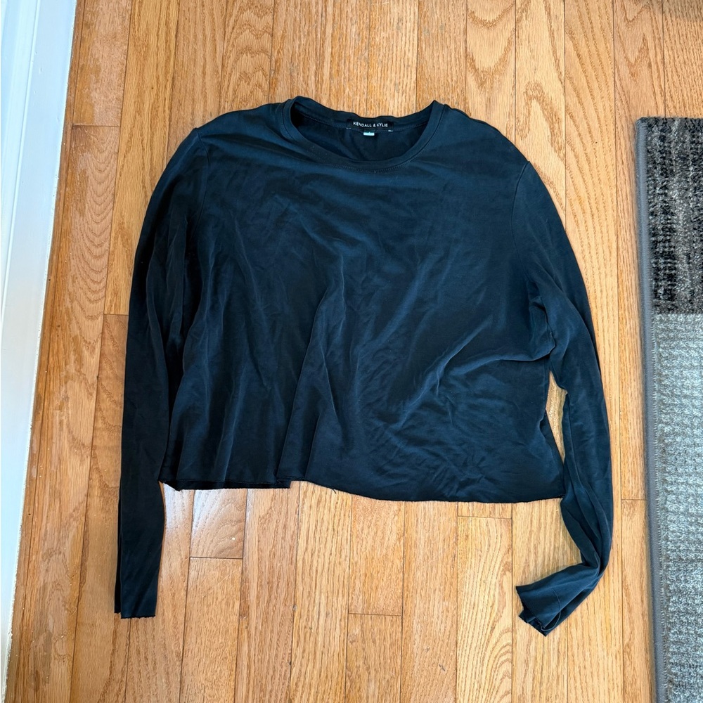 Kendall & Kylie size small black long sleeve shirt